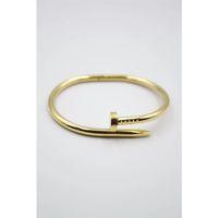 Taşsız Çivi Çelik Bilezik - Altın