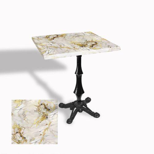 Dockers Çipa 1012 Döküm Ayak Kare Masa 80x80 cm - (Werzalit, Wermodin ve Allzalit Tabla) - Gold