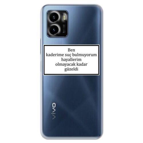 Vivo Y15s Kılıf HD Yazı Baskılı Silikon Arka Kapak - Yazı 5