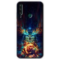 Huawei Y6P Kılıf HD Desen Baskılı Arka Kapak - Ballı Baykuş