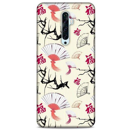 Oppo Reno 2z Kılıf Japonya (44) Tough Armor Kılıf Japon Yelpazesi Çiçeği