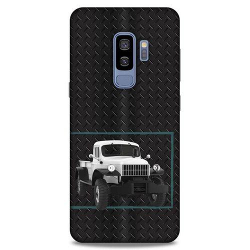 Lopard Samsung Galaxy S9 Plus Uyumlu Kılıf PickUpX (13) Silikon Kap Siyah Beyaz