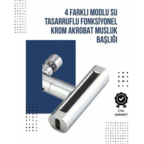 4 Modlu Musluk Başlığı | Şelale, Yağmur, Sprey, Köpük Akışı | Yüksek Basınç Performansı | Modern Tasarım