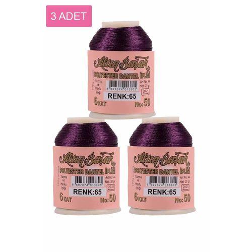 3 Adet Altınbaşak Oya ve Dantel İpi 20 gr - Royaleks - No: 065