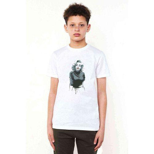 Merlyn Moreo Baskılı Unisex Çocuk Beyaz t-shirt