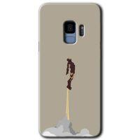 MRCİLETİSİM MRCİLETİSİM Samsung Galaxy S9 Kılıf HD Desen Baskılı Arka Kapak + Temperli Cam - İronman-Airport