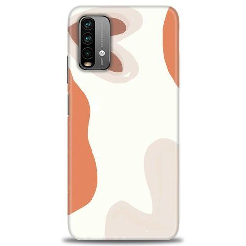 Xiaomi Redmi 9T Kılıf HD Baskılı Kılıf - Kahve Kalp + Tam Ekran Koruyucu
