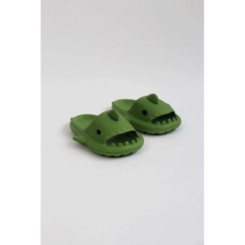 WG500 Köpekbalığı Haki Unisex Tam Ortopedik Terlik Shark Slides