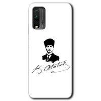 Redmi 9T Kılıf HD Desen Baskılı Arka Kapak - Kemal Atatürk İmza