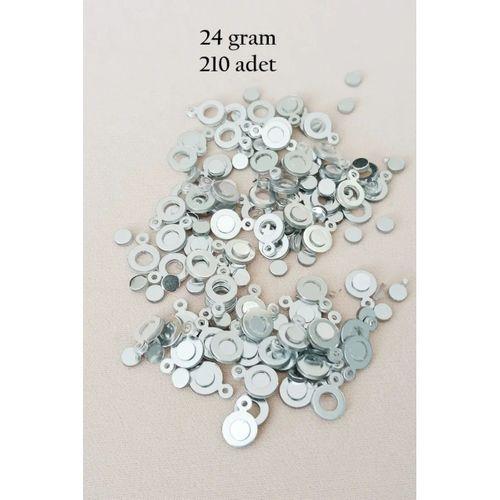 Oya Abiye Bileklik Kolye Pleksi Metalik Plastik Pul Gümüş Renk 24 gram 210 adet - BNC570