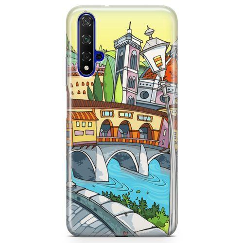 Huawei Nova 5t Kılıf Floransa Romantik Arka Kapak Koruma Desenli Full Koruyucu