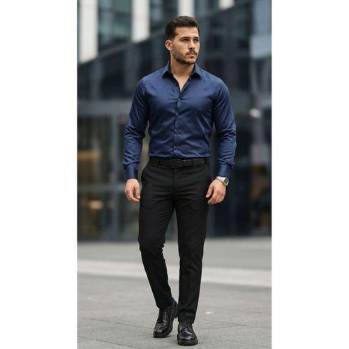 Erkek Saten Klasik Gömlek