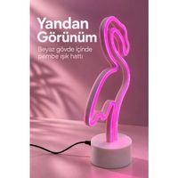 Flamingo Led Lamba Pembe Işıklı Usb Ve Pilli