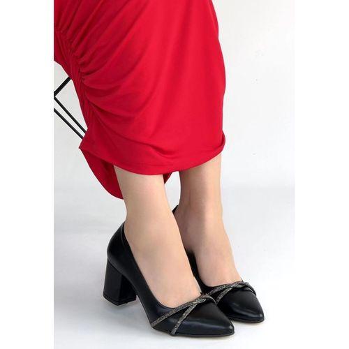 Zenta Siyah Cilt Topuklu Ayakkabı