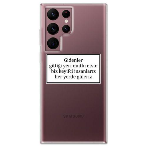 Galaxy S22 Ultra Kılıf HD Yazı Baskılı Silikon Arka Kapak - Yazı 4
