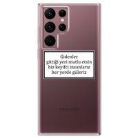 Galaxy S22 Ultra Kılıf HD Yazı Baskılı Silikon Arka Kapak - Yazı 4