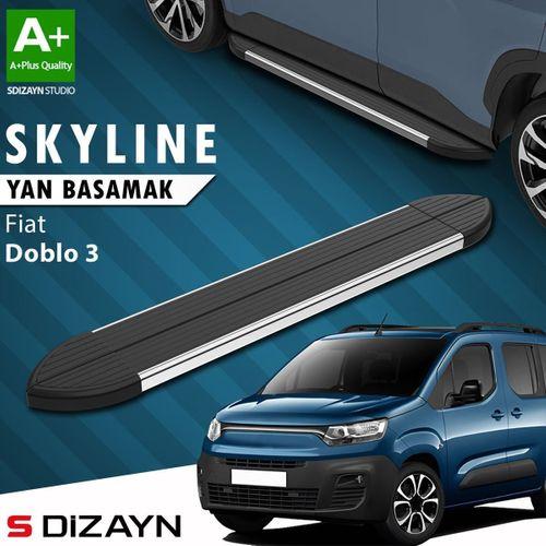 S-Dizayn Fiat Doblo 3 Kısa Şase Skyline Krom Yan Basamak 203 Cm 2023 Üzeri A+ Kalite