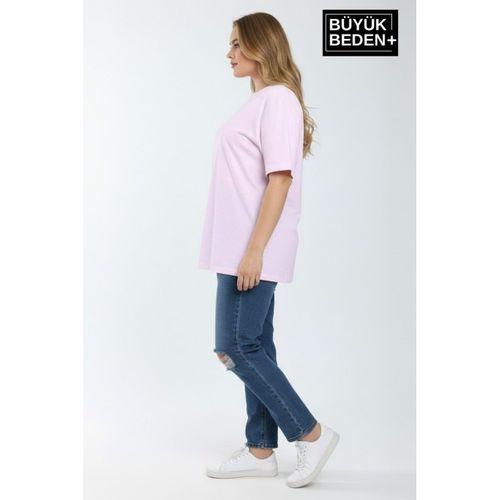 Büyük Beden Kadın Basic Tişört – Pamuklu Düz T-Shirt 3XL-6XL SPR26BTSK510