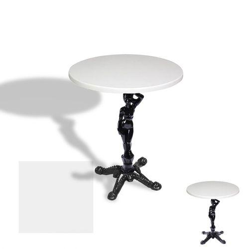 Dockers Çipa 1003 Döküm Ayak Yuvarlak Masa Çap 60cm - (Werzalit, Wermodin ve Allzalit Tabla) - Beyaz