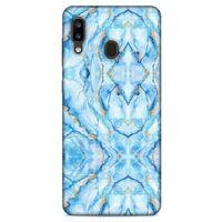 Mermer Desenli (33) Tema Hybrid Kılıf Bebek Mavisi Samsung Galaxy A20 Kılıf