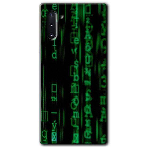 Samsung Galaxy Note 10 Kılıf HD Desen Baskılı Arka Kapak - Matrix
