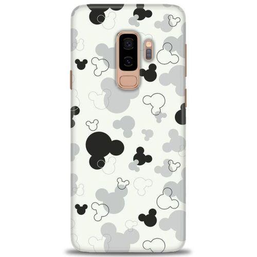 Samsung Galaxy S9 Plus Kılıf HD Baskılı Kılıf - Siyah Mickey + Tam Ekran Koruyucu