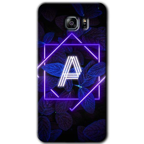 Potkal Hediye Fabrikası Samsung Galaxy Note 5 HD Baskılı Kılıf + 9D Tam Ekran Koruyucu - Dark Neon Yaprak A Harfi