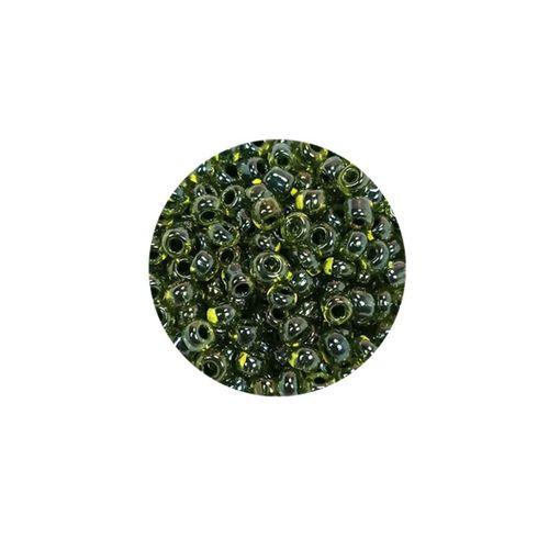 Dökme Cam Kum Boncuk (8/0) 3 mm - 60 Gram - Şeffaf Alacalı Yeşil - BNC212