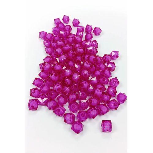 Küp Boncuk İçten Boncuklu Bileklik Çanta Boncuğu 10 mm 50 gr Mor - BNC451
