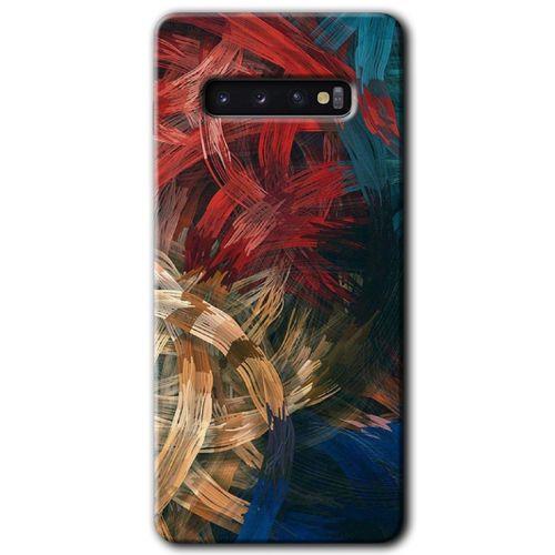 Potkal Hediye Fabrikası Samsung Galaxy S10 Kılıf HD Desen Baskılı Arka Kapak - Karma Boyalar