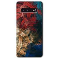 Potkal Hediye Fabrikası Samsung Galaxy S10 Kılıf HD Desen Baskılı Arka Kapak - Karma Boyalar