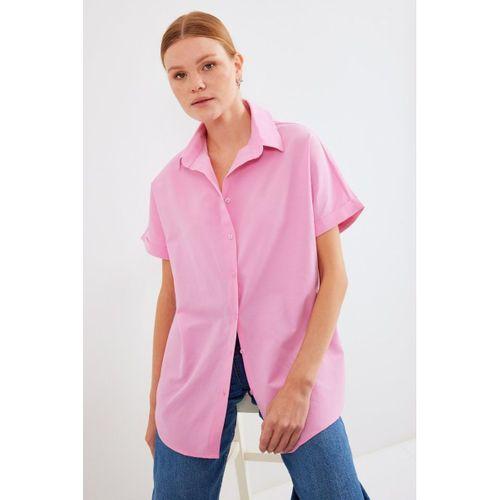 20120 Oversize Kısa Kollu Gömlek - Pembe