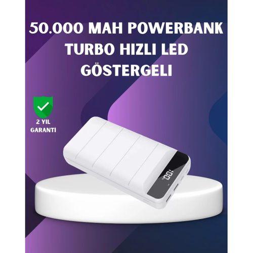 50000mah Yüksek Kapasiteli Powerbank Hızlı Şarj Ve Led Ekranlı