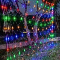 Angel Of Life® 1x2 Metre Dekoratif File Ağ Perde 192 LED 8 Animasyonlu Farklı Işık Modu RGB Fişli
