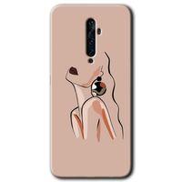 OPPO Oppo Reno 2z Kılıf HD Desen Baskılı Arka Kapak - Çizim Silüet