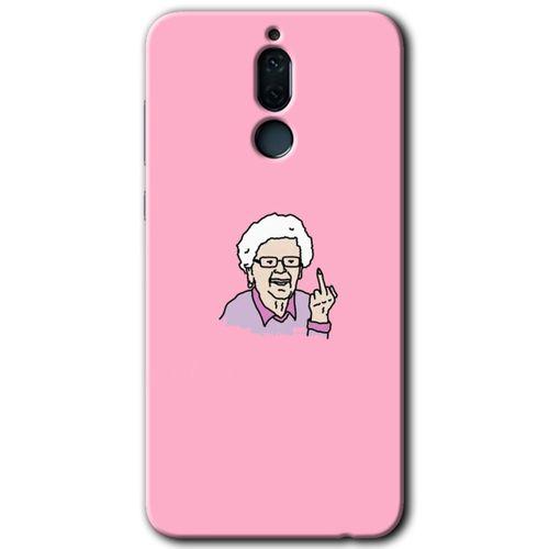 Huawei Mate 10 Lite Kılıf HD Desen Baskılı Arka Kapak - Bad Grandmother