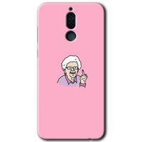 Huawei Mate 10 Lite Kılıf HD Desen Baskılı Arka Kapak - Bad Grandmother