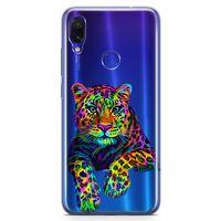 Xiaomi Redmi Note 7 Kılıf Kaplan Colorful Arka Kapak Koruma Desenli Full Koruyucu