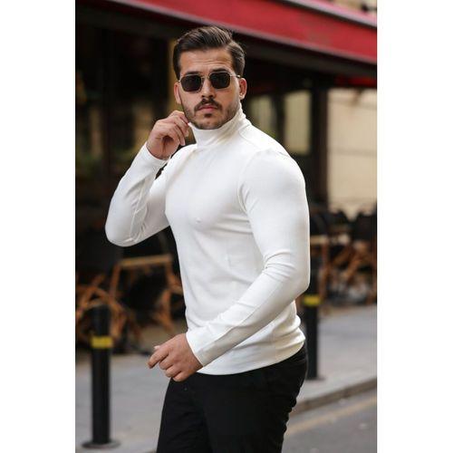 Erkek Balıkçı Yaka Modal Kumaş Esnek Kazak