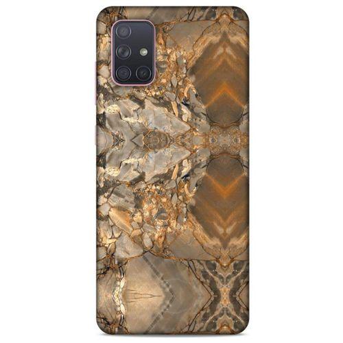 Mermer Desenli (8) Tema Baskılı Kılıf Açık Kahverengi Samsung Galaxy A71 Kılıf