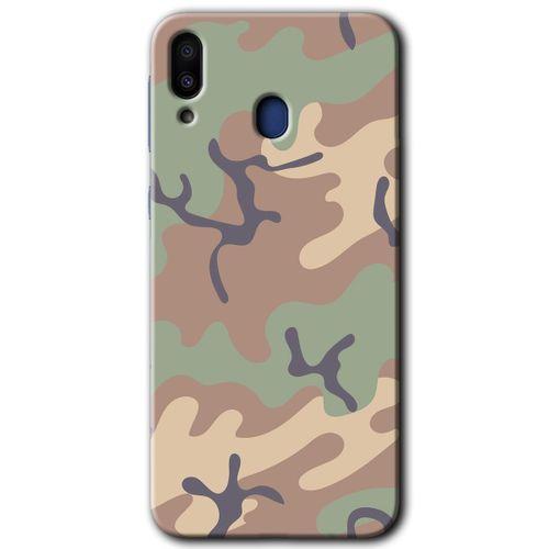 Potkal Hediye Fabrikası Samsung Galaxy M20 HD Baskılı Kılıf + 9D Tam Ekran Koruyucu - Kamuflaj 29