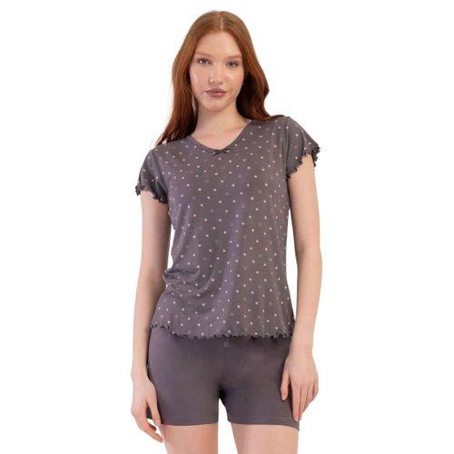 Vıscon V Yaka Kısa Kol Şortlu Pijama Takım K409290