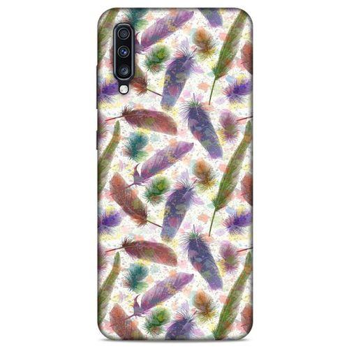 Samsung Galaxy A70s Kılıf Desenli Özel Seri Tüyler (33) Hybrid Kılıf