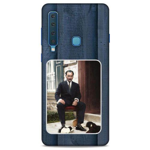 Samsung Galaxy A9 2018 Kılıf Atatürk (37) Silicone Cover Laci Ahşap