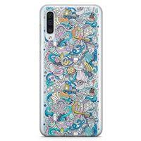 Samsung Galaxy A50 Kılıf Doodle Banyo Aksesuarları Arka Kapak Koruma Desenli Full Koruyucu