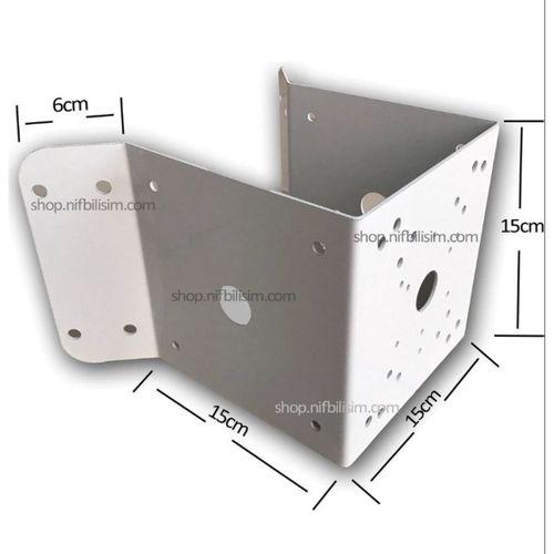 Nif Bilişim RB-135 Gri Duvar Köşe Kamera Montaj Ayağı Ptz Metal Korner Aparatı