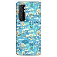 Xiaomi Mi Note 10 Lite Kılıf Snowix (33) Hybrid Kılıf Mavi Beyaz