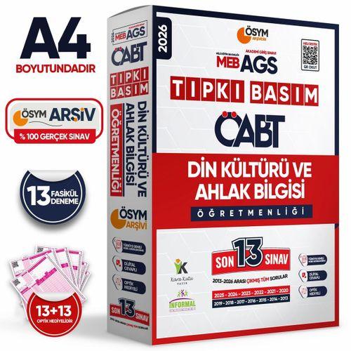 2026 MEB-AGS ÖABT Din Kültürü ve Ahlak Bilgisi Öğretmenliği DKAB ÖSYM Tıpkı Basım 13lü Deneme Paketi