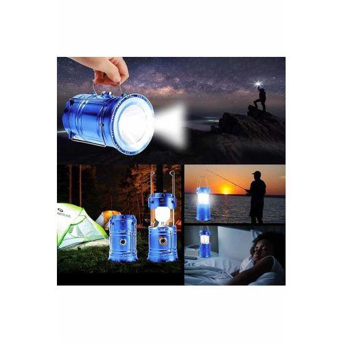 Solar Şarjlı Kamp Lambası Güneş Enerjili Kızaklı Kamp Feneri Çadır Feneri Led Işıldak