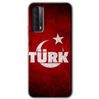 Potkal Hediye Fabrikası Huawei P Smart 2021 HD Baskılı Kılıf + 9D Tam Ekran Koruyucu - Ayyıldız Türk